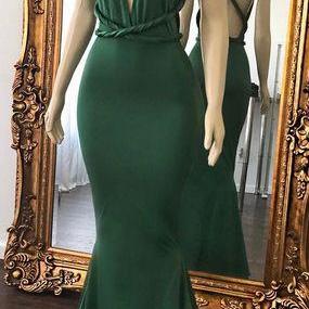 Sexy Green Prom Dresses ,halter V-neck Party..