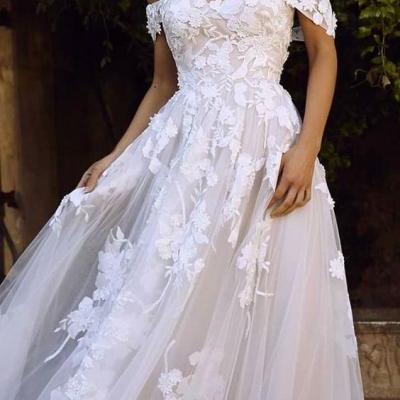 white wedding dress off shoulder wedding dress applique tulle wedding dress strapless wedding dress