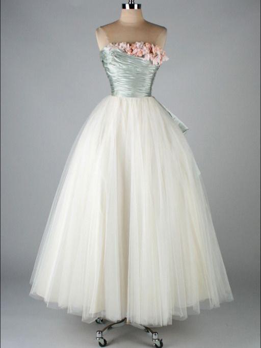 Vintage Tulle Prom Dress