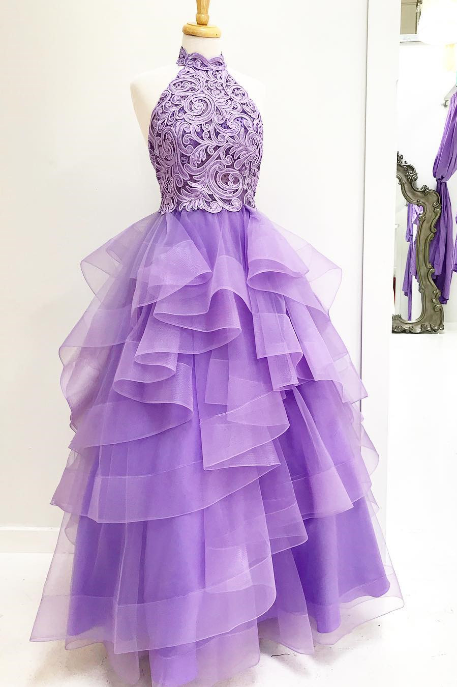 Long Purple Prom Dresses