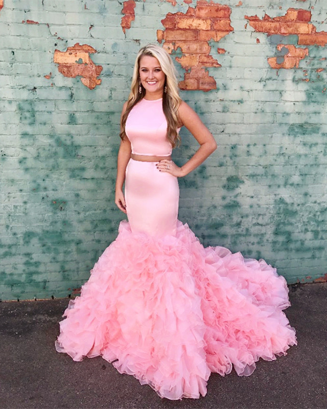 Evening Dress with Ruffles