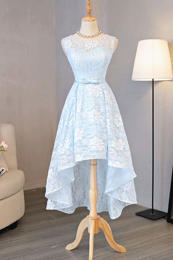 Blue Aline/princess Prom Dresses, Long Blue Dresses, Light