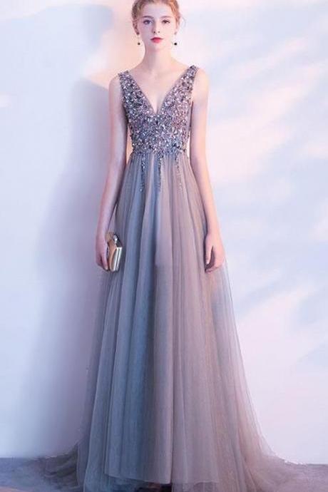 red and grey gown