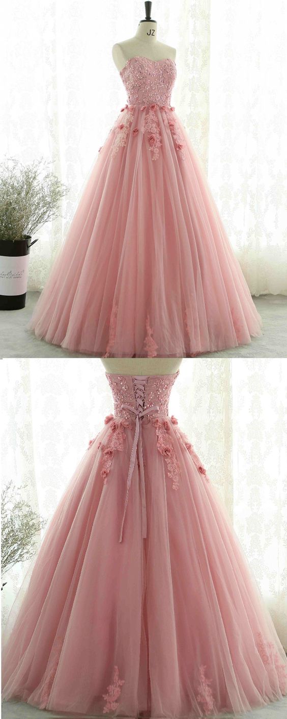 beaded pink gown